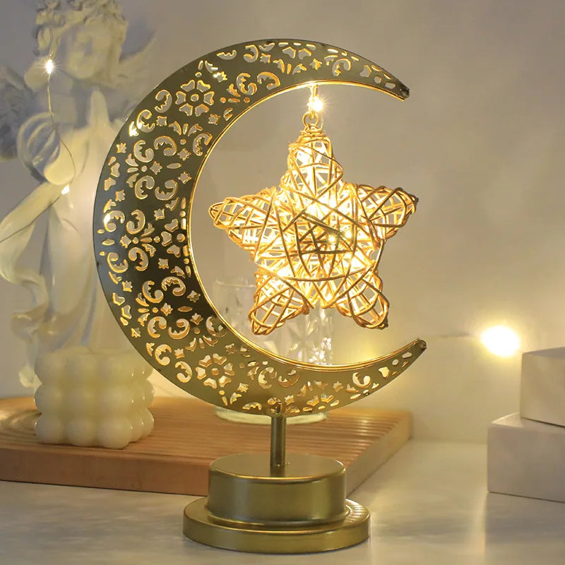 1PC LED Vine Star Desk Lamp, Ramadan Decoration/Bedroom Desk Lamp/Home Warm Atmosphere Decoration Nightlight, Lighting