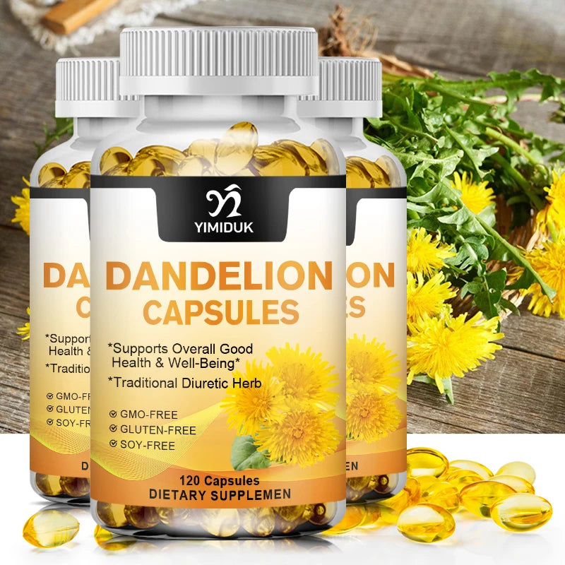 Dandelion Root Extract Capsules for Liver Detox Protection Liver Support Strong Immune System, Normal Blood Pressure & Sugar