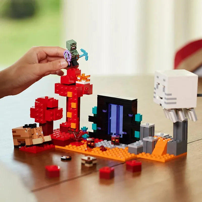 LEGO Minecraft 21255 Lower Boundary Portal Ambush Boys And Girls Puzzle Building Block Children's Toy