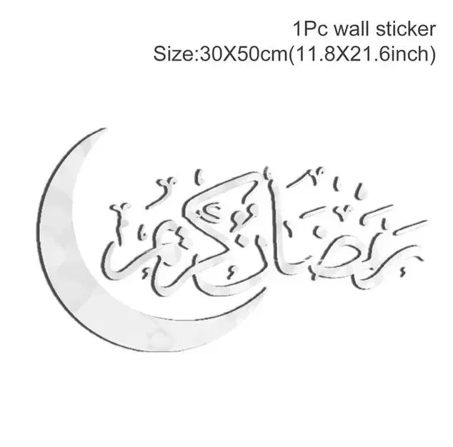 Eid Mubarak Wall Window Stickers Ramadan Decorations for Home 2025 Ramadan Kareem Islamic Muslim Party Decor Eid Mubarak Gifts