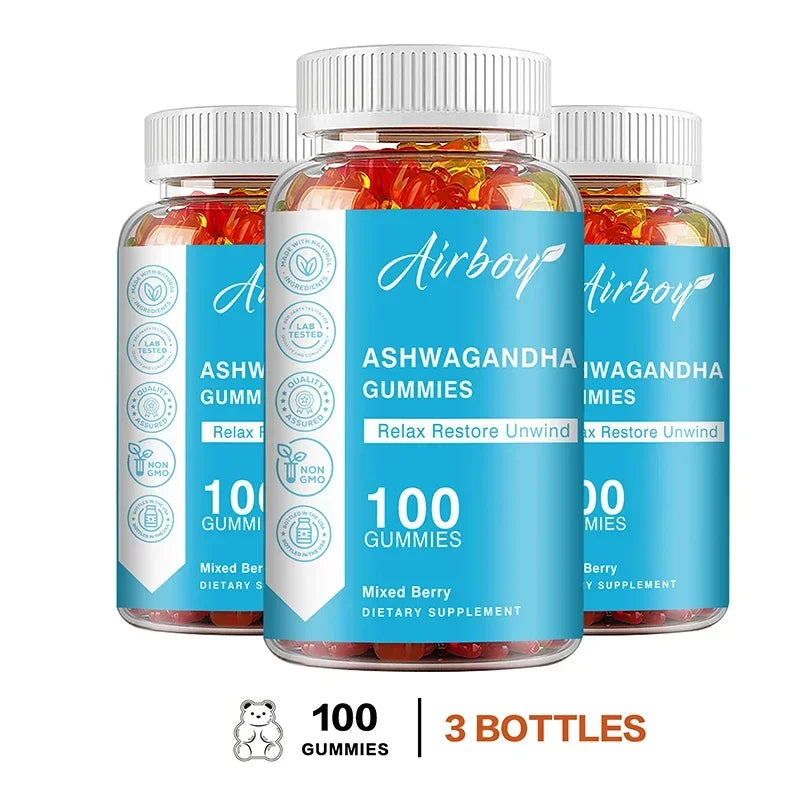 Ashwagandha Gummies - Stress and Anxiety Relief, Mood Balance, Relaxation and Calmness, Immune System Health