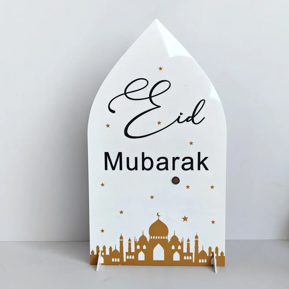 Acrylic Ramadan Countdown Calendar Gifts Day of Ramadan Calendar with Replacing Number 2025 Eid Mubarak Home Decoration Ornament