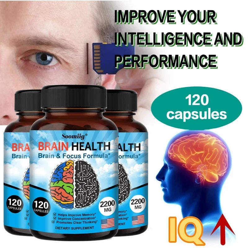 Nootropics Dietary Supplements Best Brain Focus Increases Memory Support Promotes Clear Thinking Immune System Health