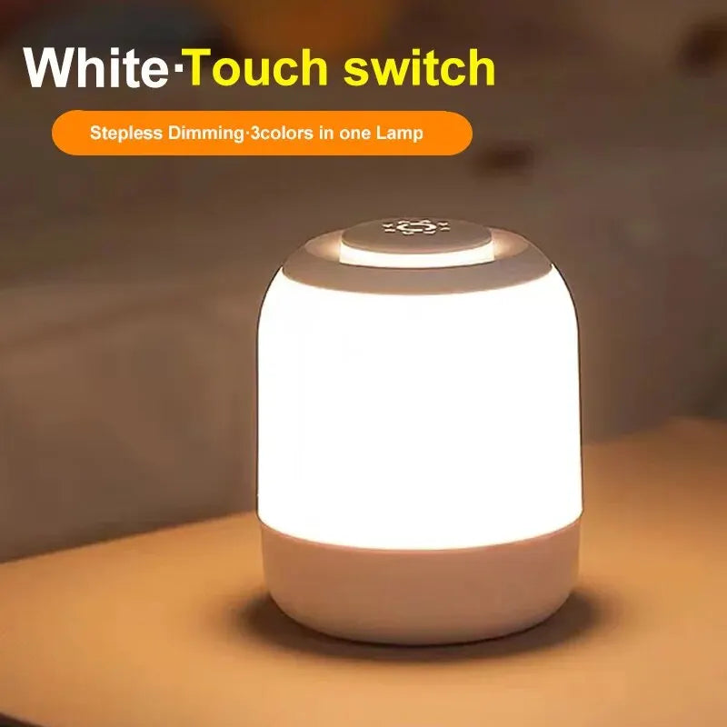 LED Night Light Touch Lamp Table Lamp Bedside Lamp Bedroom Lamp with Touch Sensor Portable Desk Lamp Light for Kids Gifts Led