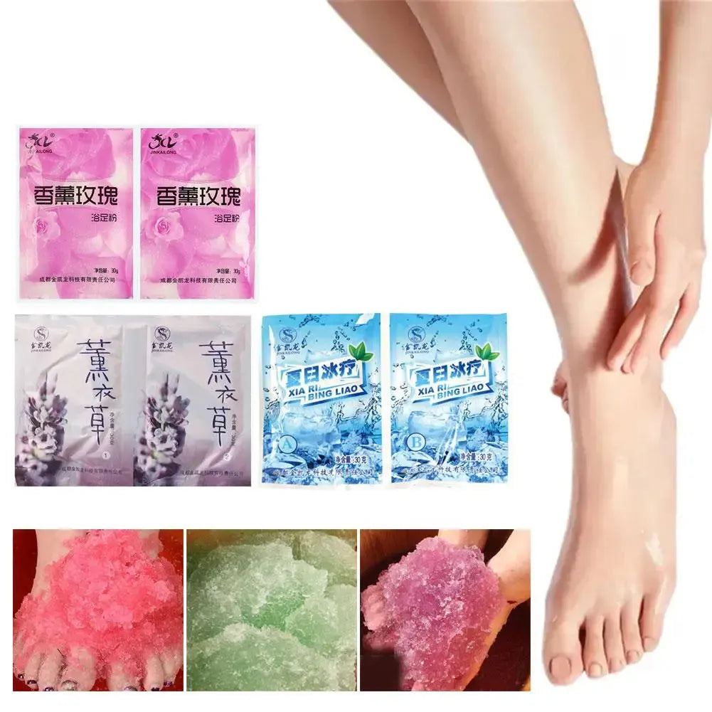 60g Rose Bubble Bath Powder Foot Bath Crystal Mud Body Scruber Exfoliation Bath Skin Care Foot Salt SPA U5T3