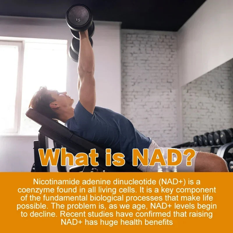 NAD Capsules - Natural Energy Supplement, Anti-aging, Promotes Cell Health and Enhances Immunity