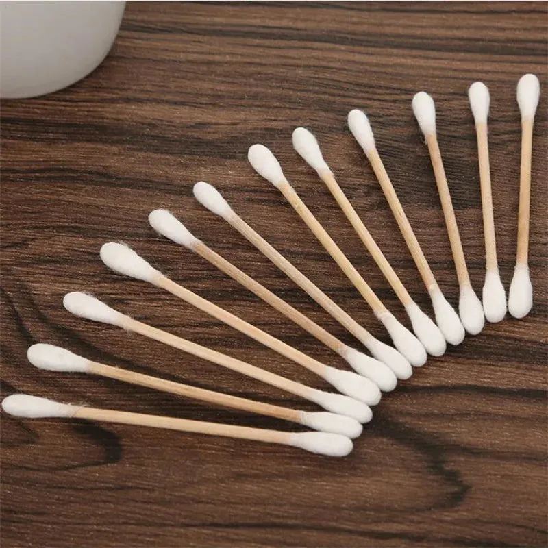 500pcs Double Head Cotton Swab Women Makeup Cotton Buds Tip for Wood Sticks Nose Ears Cleaning Health Care Tools