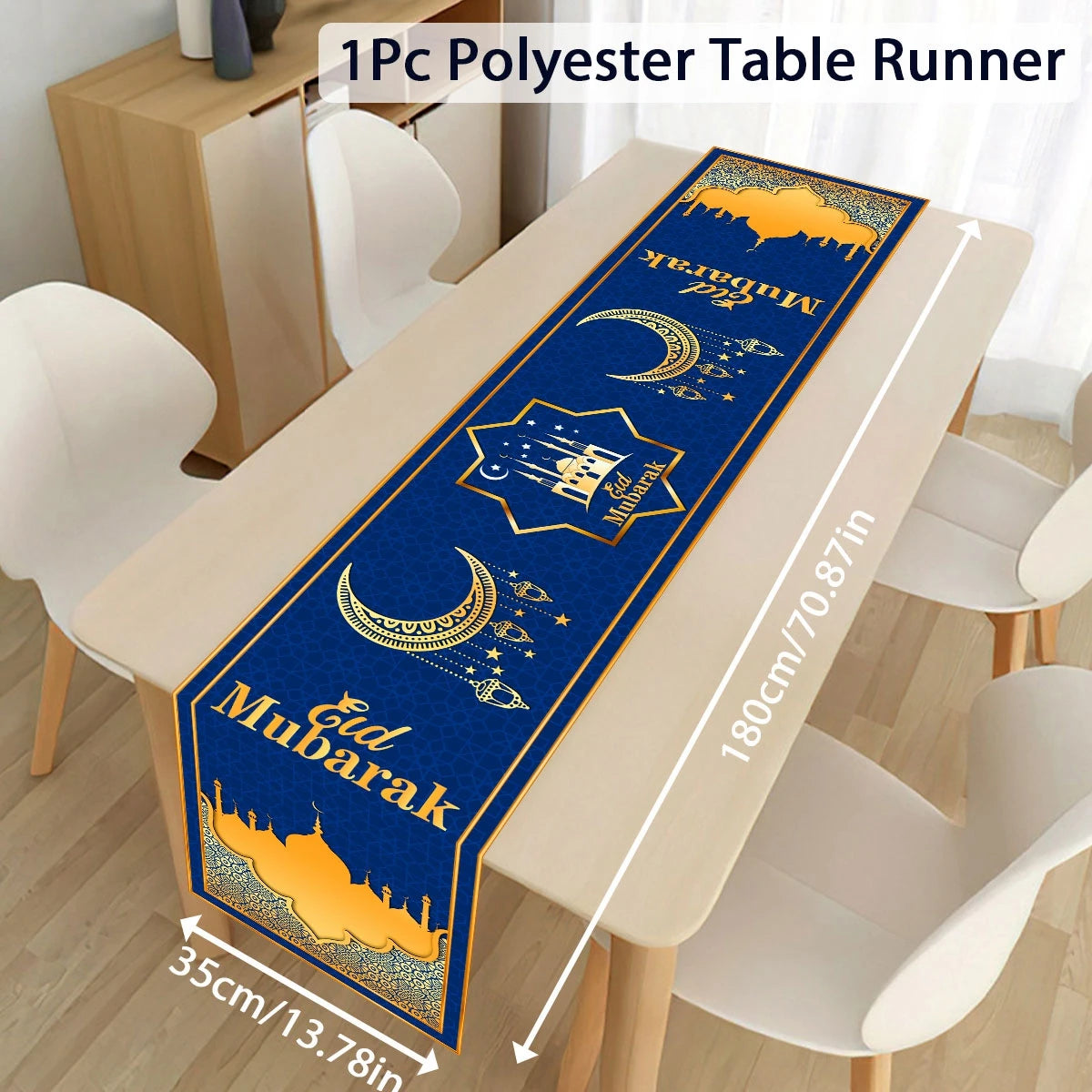 Ramadan Decoration Table Runner EID Mubarak Decor 2025 For Home Tablecloth Ramadan Kareem Islamic Muslim Party Eid Al-Fitr Gifts