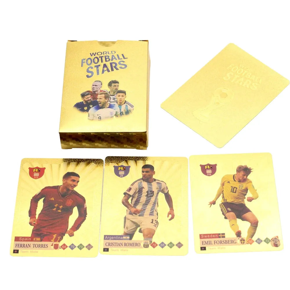 55Pcs Football Cards Gold Silver Black Ballsuperstar Card Limited Signature World Ball Star Collection Drop Shipping Wholesale