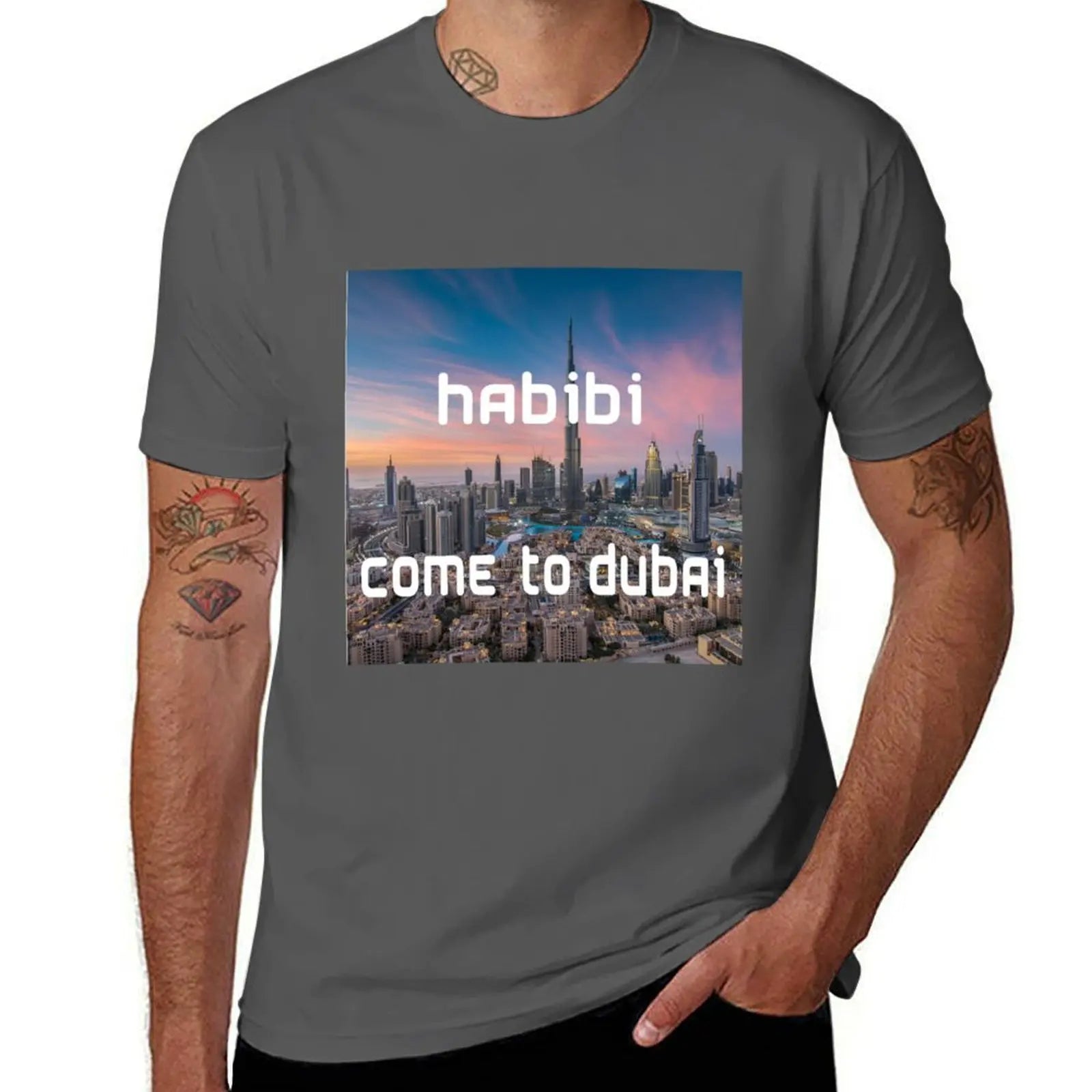 Habibi, Come to Dubai T-Shirt anime figures boys whites mens clothes