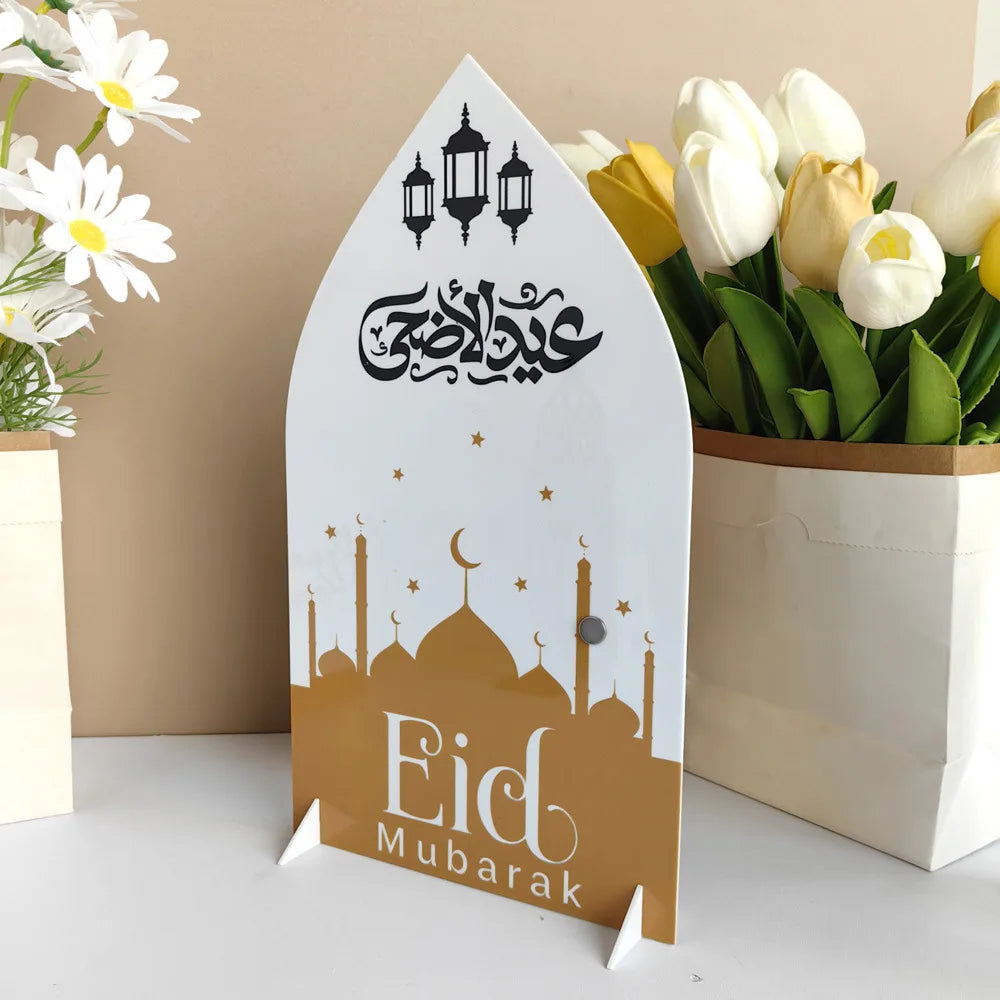 Acrylic Ramadan Countdown Calendar Gifts Day of Ramadan Calendar with Replacing Number 2025 Eid Mubarak Home Decoration Ornament