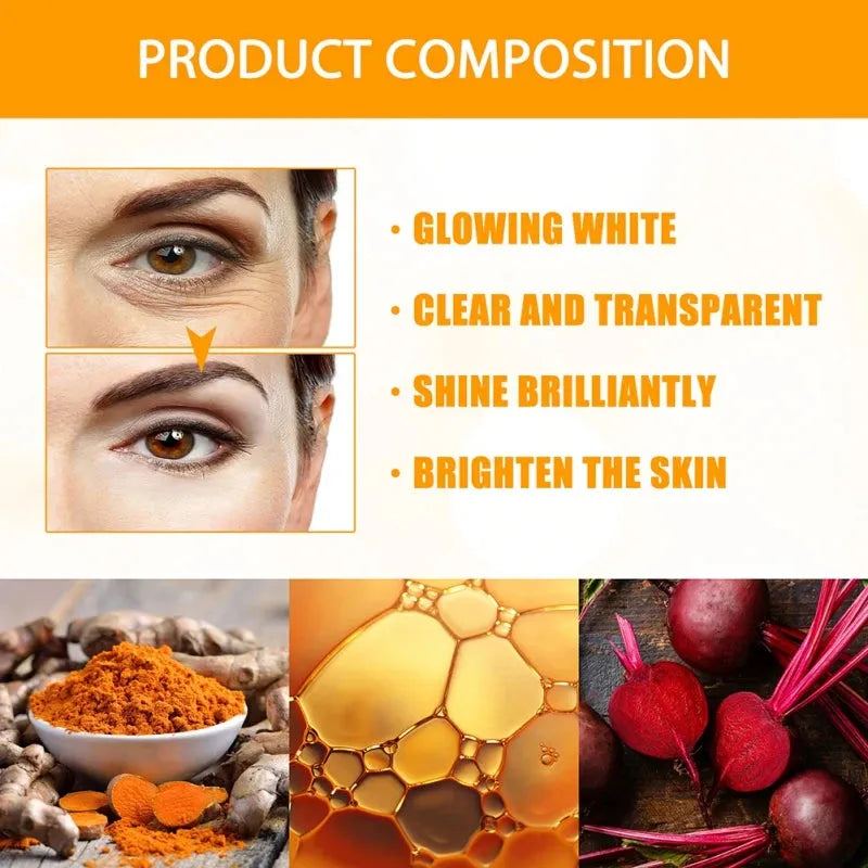 50g Turmeric Face Cream Remove Dark Spots Whitening Shrink pores Vitamin C Moisturizing Anti-Aging Firming Skin Care