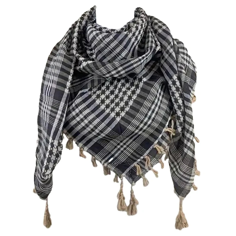 Keffiyeh Tacticals Desert Scarf Wrap Shemagh Head Neck Arab Scarf Unisex Arab Shemagh Keffiyeh Palestine Scarf