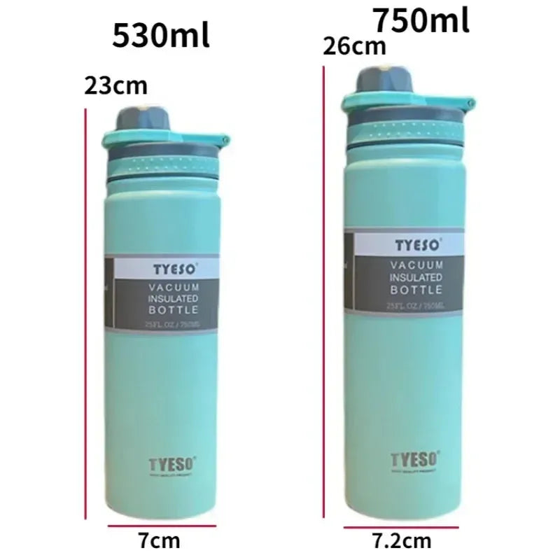 530/750ML Tyeso Thermos Bottle Stainless Steel Vacuum Flask Insulated Water Bottle Travel Cup For children Coffee Mug Termica