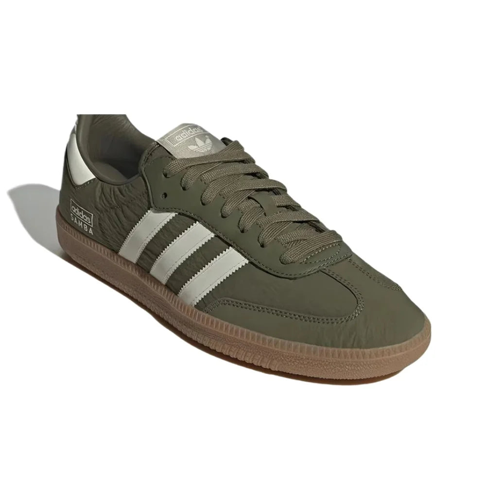 Adidas Originals Samba Gazelle OG Women and Men Cloth Olive Green Retro Low Top Non-slip German Training Board Shoes 1E3440