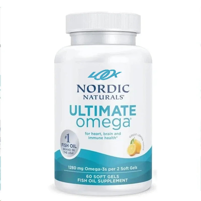 Ultimate Omega Soft Capsules - Concentrated Omega 3 60 capsules fish oil supplement rich in DHA&EPA - no fishy or lemon flavor,