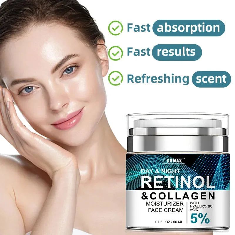 Retinol Anti Aging Face Cream Moisturizing Wrinkle Remover Collagen Hyaluronic Acid Creams Skin Care 50ML