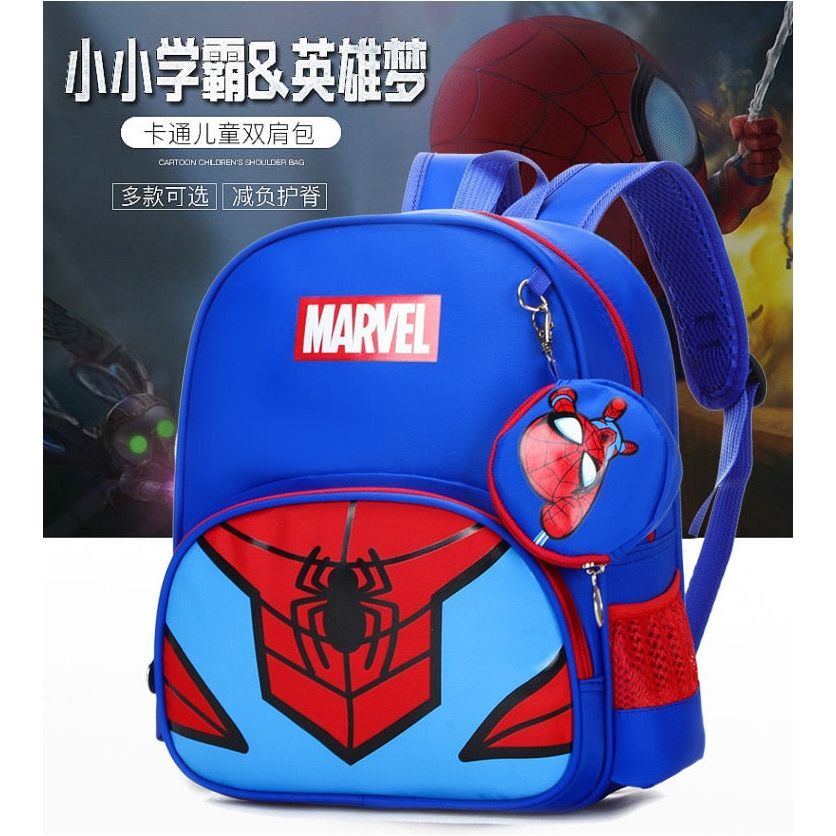 New Children School Bag Boys Girls Spider Man Cartoon Kindergarten Schoolbags Kids Orthopedic Backpacks 4-13 Year