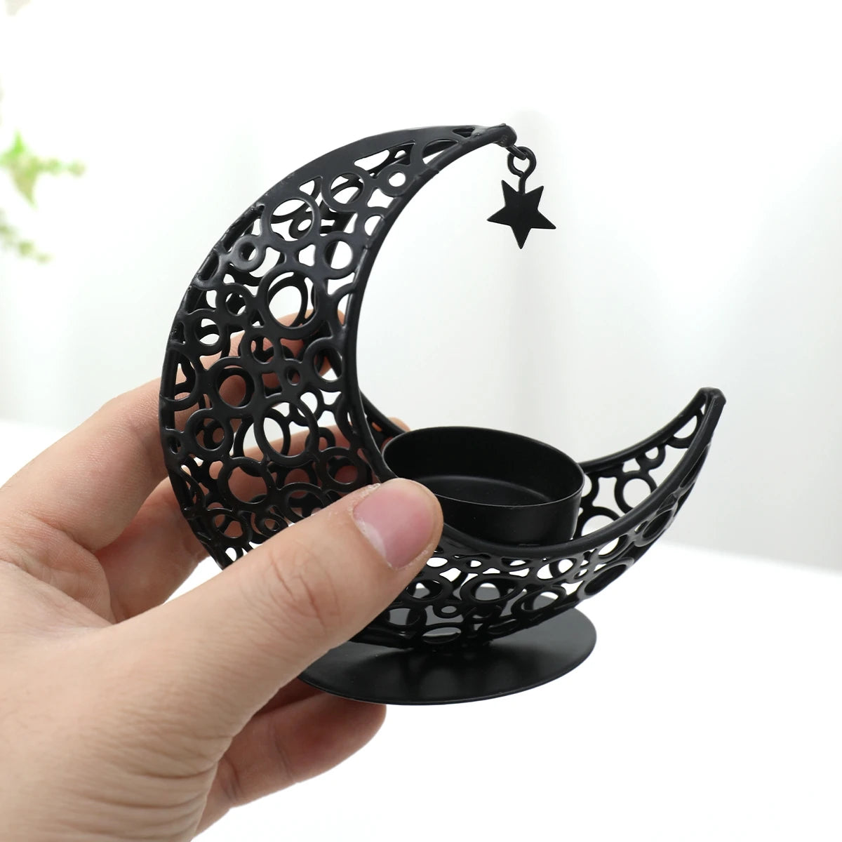 Ramadan Decor Moon Candlestick EID Mubarak Decor 2025 Home Candle Holder Ramadan Kareem Islamic Muslim Party Eid Al Adha Gifts