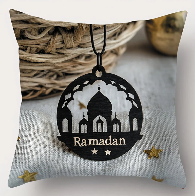 Light Luxury Ramadan Printed Pillowcase Nordic Home Decor Pillowcase Holiday Bedroom Living Room Decor Polyester Cushion Cover