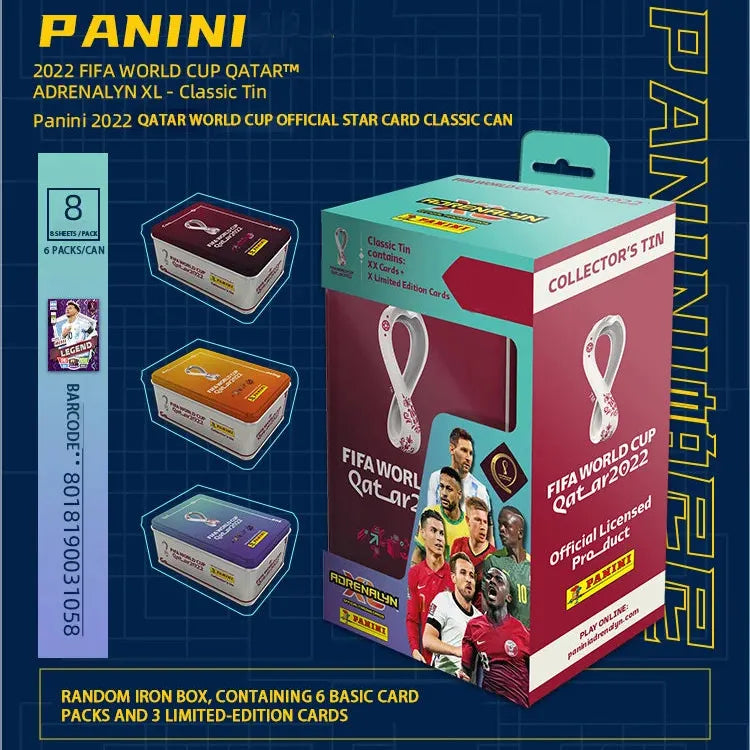 2022 Panini Football Star Card Box Qatar World Cup Soccer Star Collection Messi Ronaldo Footballer Limited Fan Cards Box Set