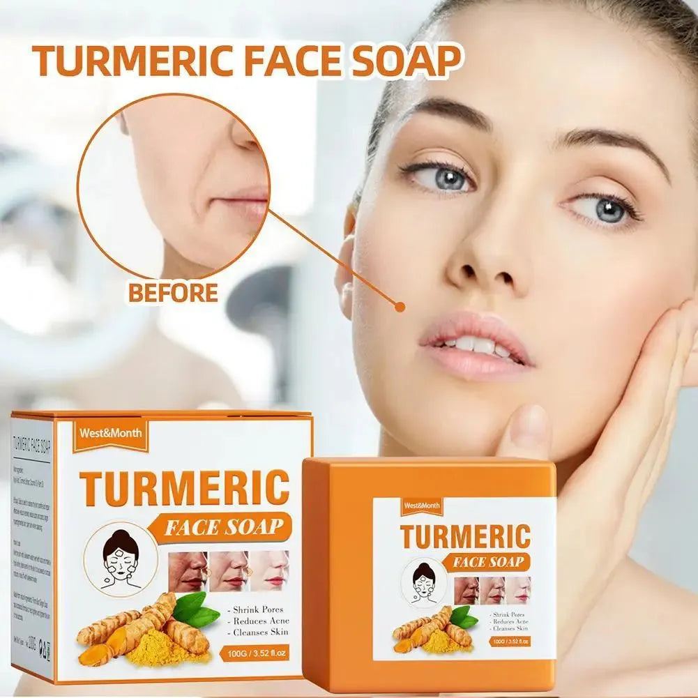 Turmeric Body Soap 100g Turmeric Face Soap Natural & Organic Ingredients Skin Brightening Soap for Dark Spots Acne Eczema