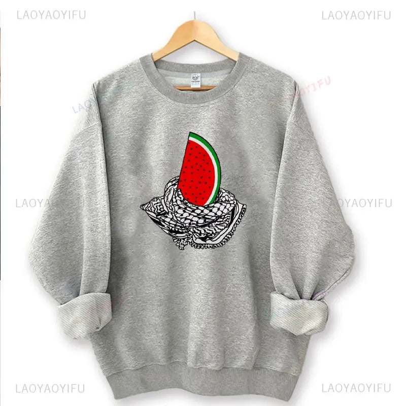 This Is Not A Watermelon Printing Hoodies A Peace and Love Sweatshirt Fashion Harajuku Women Pullovers Autumn Winter Casual Wear