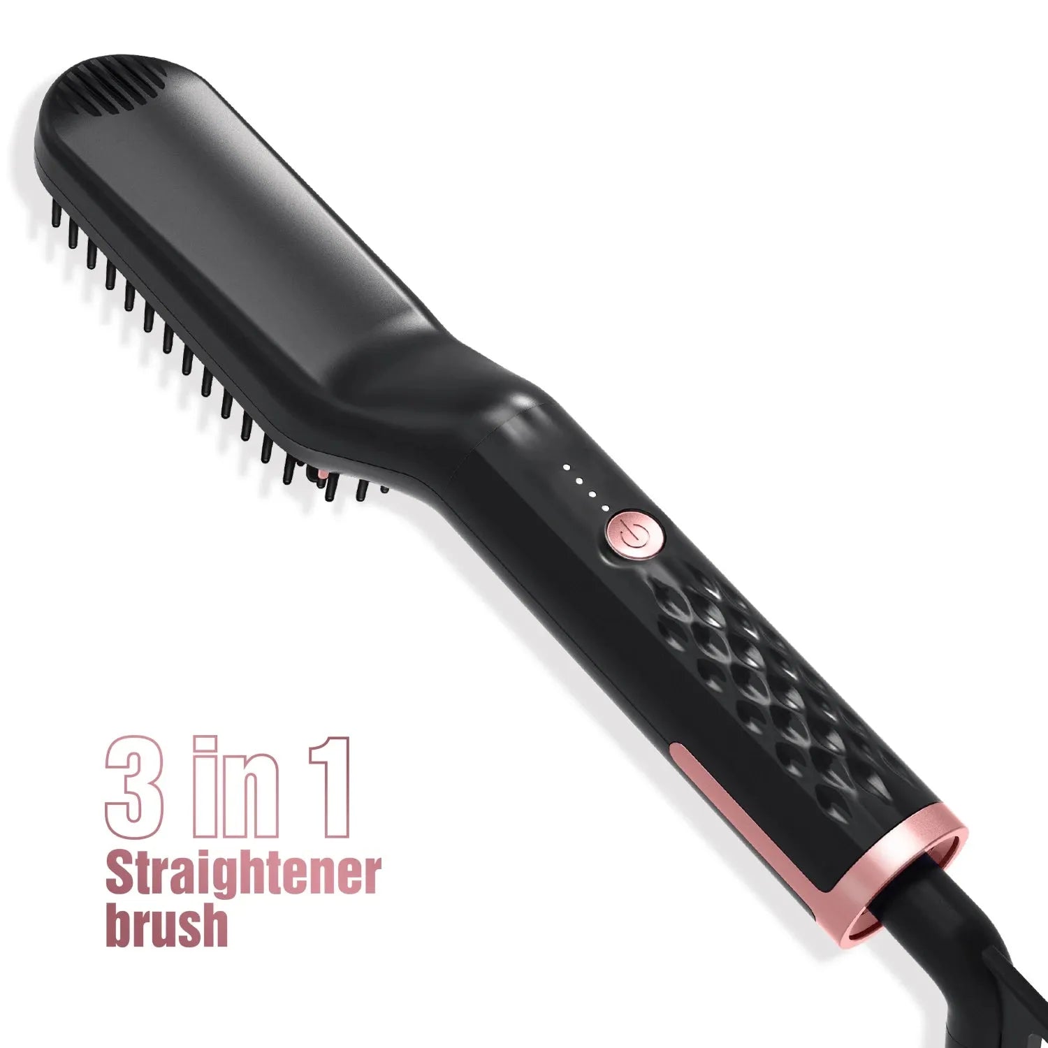 Ionic Hair Beard Straightener Comb Anti-Scald Ceramic Heated Beard Brush Portable Beard Straightening Comb 6 Adjustable Temp