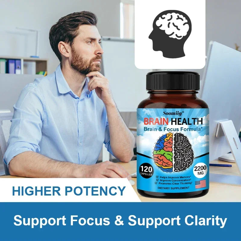 Nootropics Dietary Supplements Best Brain Focus Increases Memory Support Promotes Clear Thinking Immune System Health