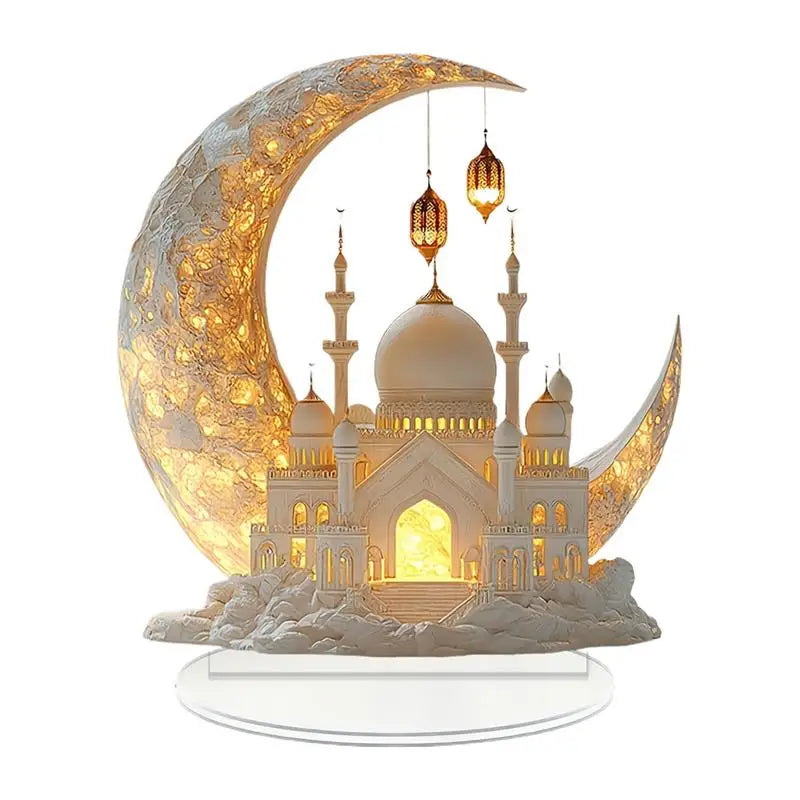 Ramadan 2D Acrylic Eid Mubarak Ornament Kareem Ramadan Decoration 2025 For Home Islamic Muslim Party Decor Gifts