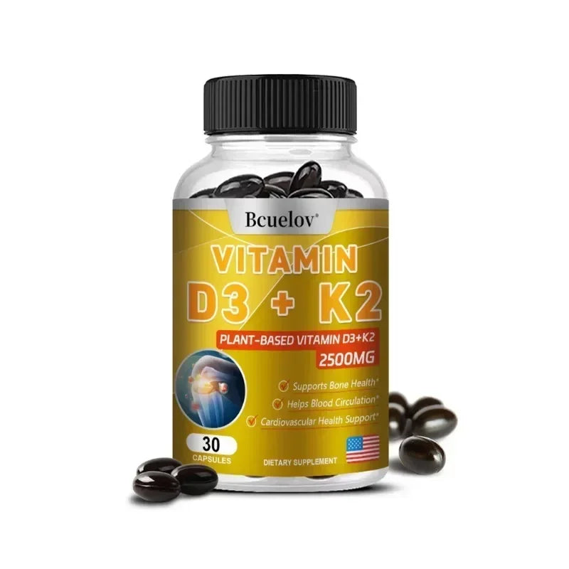 Vitamin D3 + K2 MK-7 - D3 Vitamin Supplement, 2 in 1 Supports Immune, Heart, Joint, Dental & Bone Health - Easily Absorbed