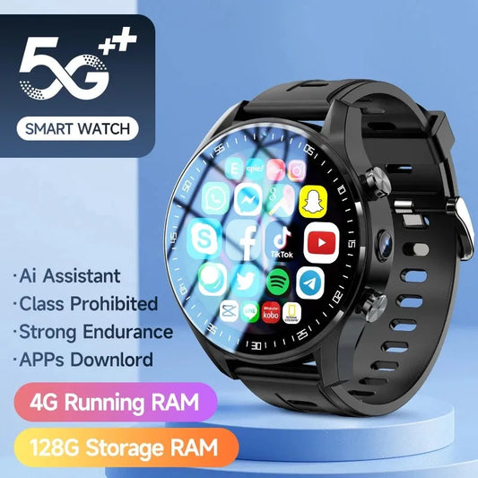 A7 4G Smart Watch SIM Card Dual Camera Video Call Step Tracker with Wifi GPS Waterproof Google Play Store for Men Chirldren