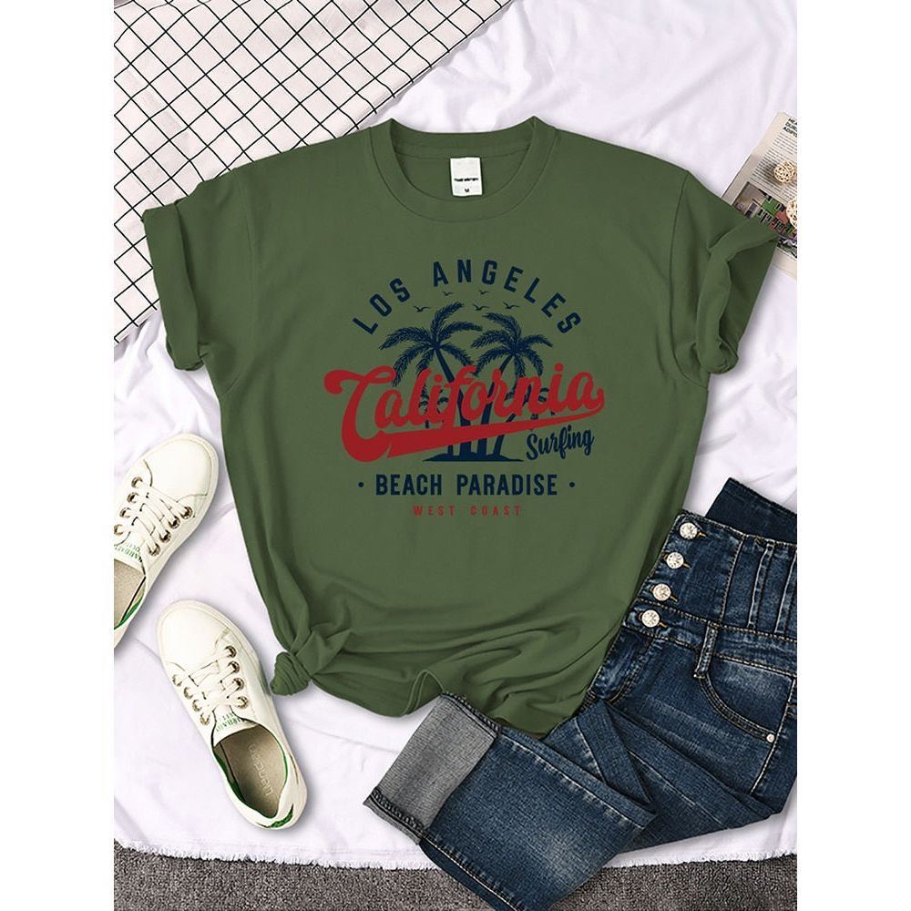 San Francisco, California Beach Paradise T-Shirt Essential Hipster T-Shirts All-Match Casual Tshirt T-shirts with prints - Jointcorp