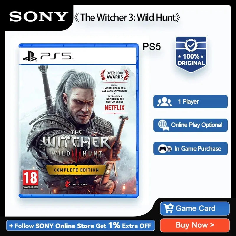 Sony PlayStation 5 The Witcher 3: Wild Hunt PS5 Game Deals for Platform Playstation5 PS5 THE WITCHER 3: WILD HUNT