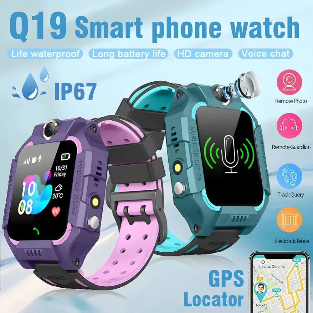 2G Smart Phone Watch Kids SOS GPS Location Tracker Life Waterproof HD Camera Sim Card Voice Chat Children Gifts For IOS Android