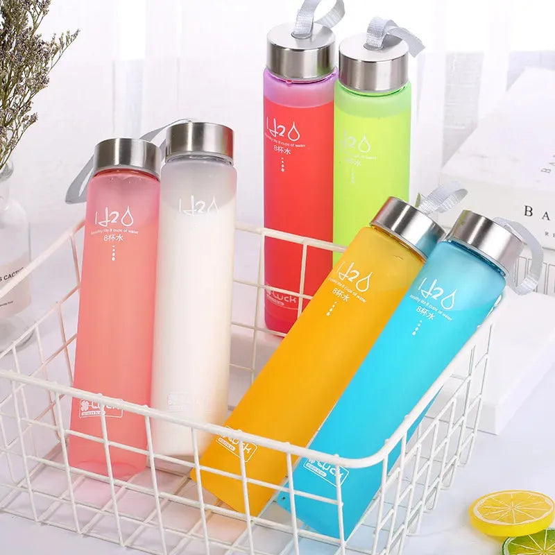 My 280ml lemon Sport H2o Gym For Women Water Bottles Portable Summer Outdoor Sports Unbreakable Transparent Plastic kids Bottle