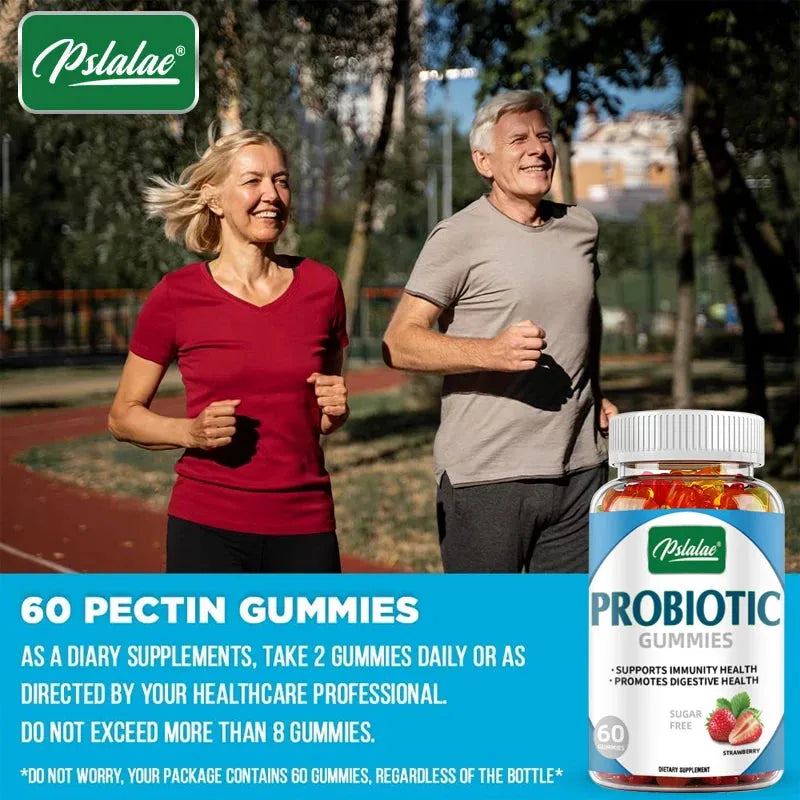 Probiotic Gummies - Digestive Support and Gut Health Chewable Supplement for Adult Men and Women