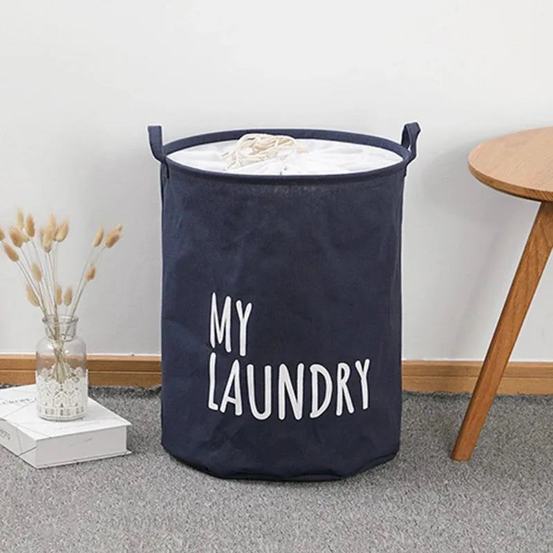 High Capacity Laundry Basket Linen Cotton Foldable Laundry Hamper Waterproof Clothes Toys Organizer Home Bathroom Storage Basket