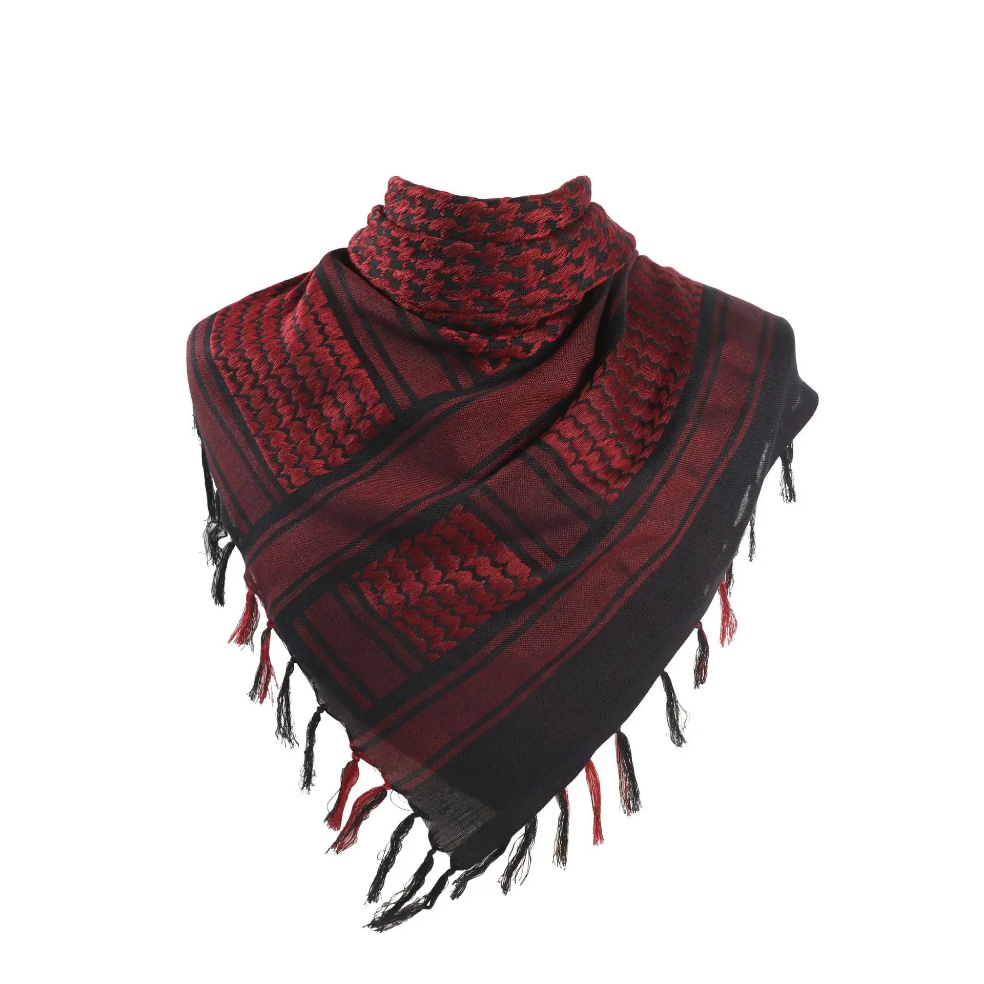 Tactical Keffiyeh Shemagh Arab Scarf Shawl Neck Cover Head Wrap Cotton Winter Scarves