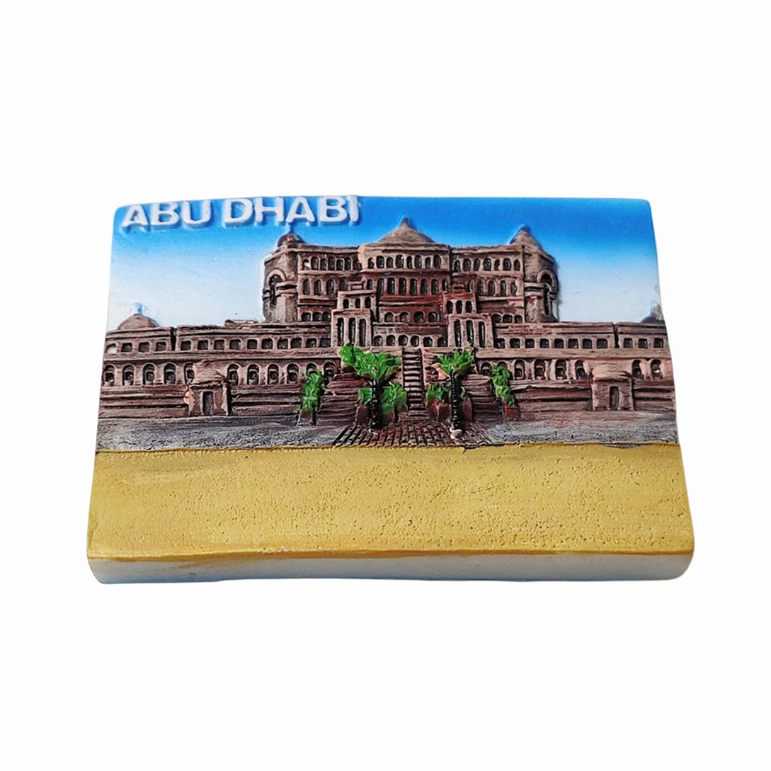 Abu Dhabi UAE 3D Fridge Magnet Souvenir Gift,Resin Handmade Abu Dhabi Refrigerator Magnet Home Decoration Collection