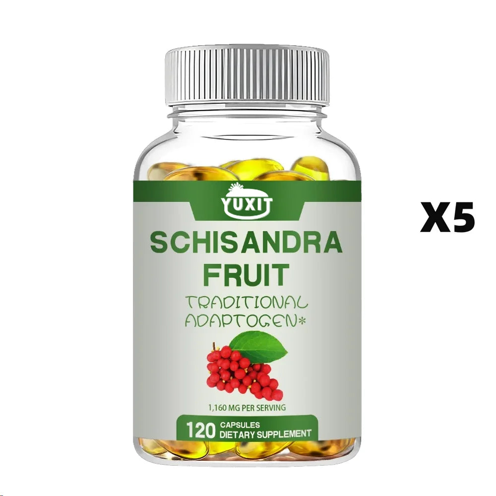 Traditional Schisandra fruit capsules - help relieve fatigue, promote cardiovascular health, and improve human immunity. Non-GMO