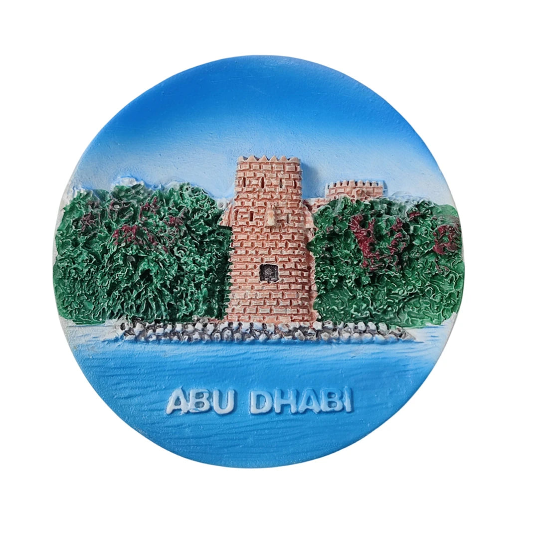 Abu Dhabi UAE 3D Fridge Magnet Souvenir Gift,Resin Handmade Abu Dhabi Refrigerator Magnet Home Decoration Collection