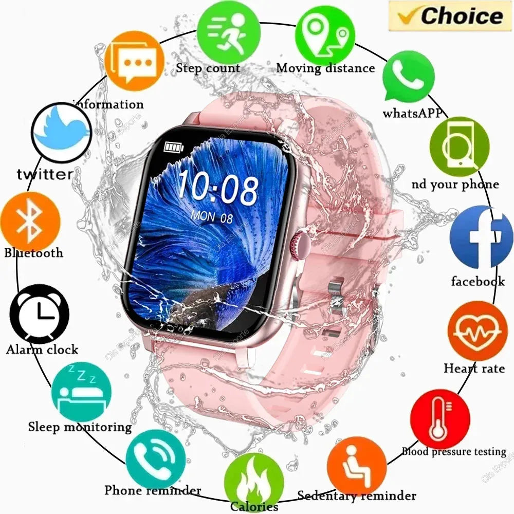 2024 New Smart Watch For Men Women Gift 1.44'' Touch Screen Sports Fitness Watches Bluetooth Calls Digital Smartwatch Wristwatch