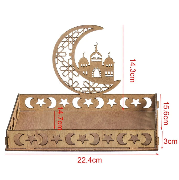 Wooden Pendant EID Mubarak 2025 Ramadan Decoration For Home Kareem Ramadan And Eid Decor Eid AL Adha Islamic Muslim Decor