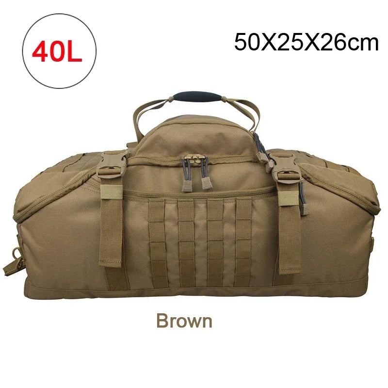 40L 60L 80L Sport Travel Bag Molle Tactical Backpack Gym Fitness Bag Large Duffle Bags for Camping Hunting Fishing