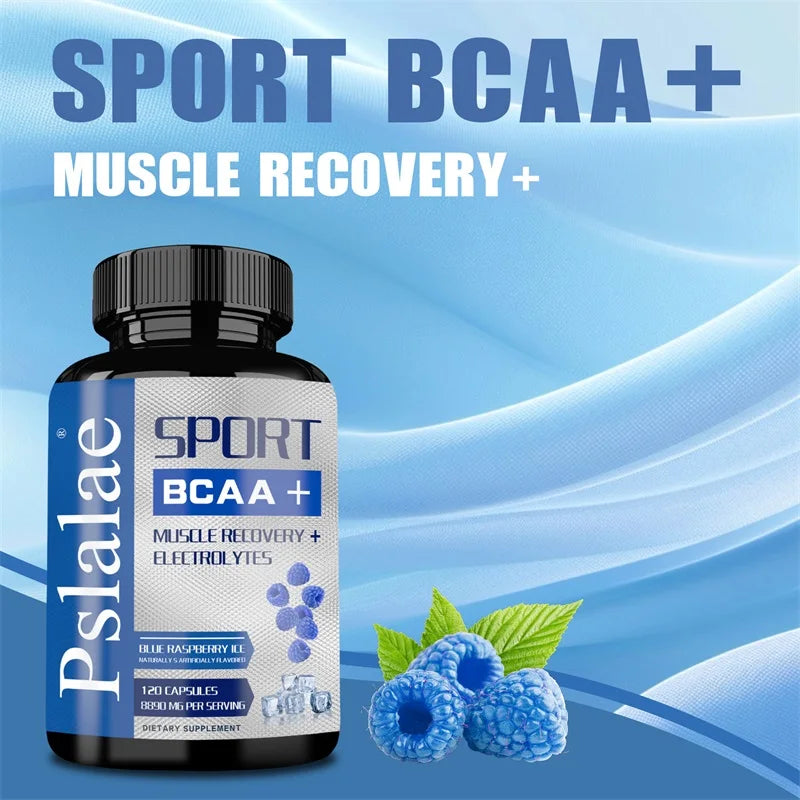 Sport BCAA Supplement – Branched Chain Amino Acids Capsules – Enhance Strength and Energy Levels, Increase Muscle Mass