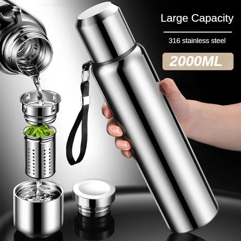 2L Tumbler Thermo Bottle Large Capacity Thermal Mug Stainless Steel Thermal Water Bottle Cold And Hot Thermo Cup Vacuum Flask