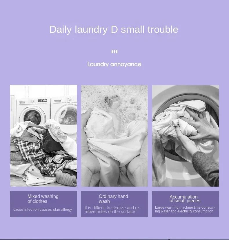 8L Small Folding Washing Machine Portable Washing Machine  Automatic Modes Laundry Clothes Laundry Bucket Washing Machine