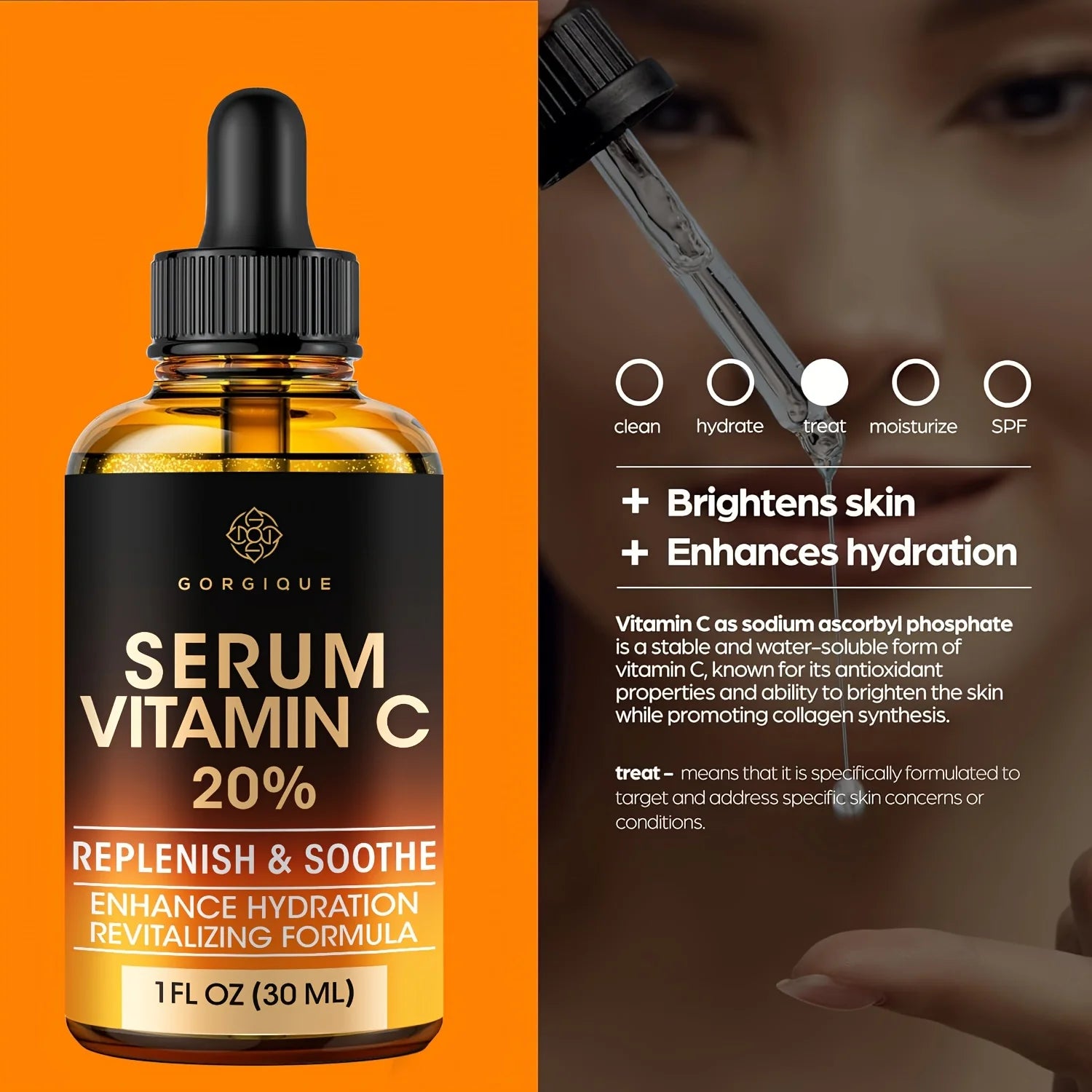 Vitamin C Serum with Hyaluronic Acid and Vit E Hydrating,moisturizing Nourishing Soothing