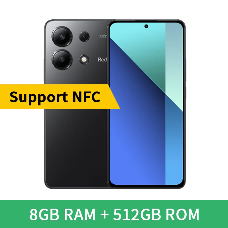 Global Version Xiaomi Redmi Note 13 4G Smartphone 108MP Triple Camera 120Hz AMOLED Snapdragon 685 Octa Core 33W Fast Charging